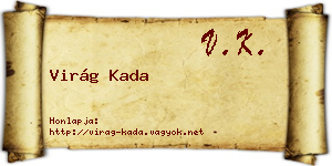 Virág Kada névjegykártya